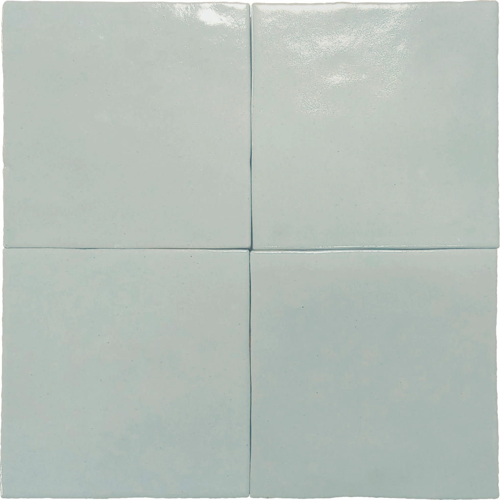 Zellige Charm Oasis Green 4×4 semi-gloss ceramic wall tile.