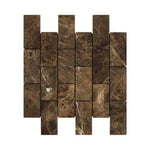 Emperador Dark Marble 2 x 4 Mosaic - mosaic