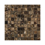 Emperador Dark Marble 1 x 1 Mosaic - mosaic