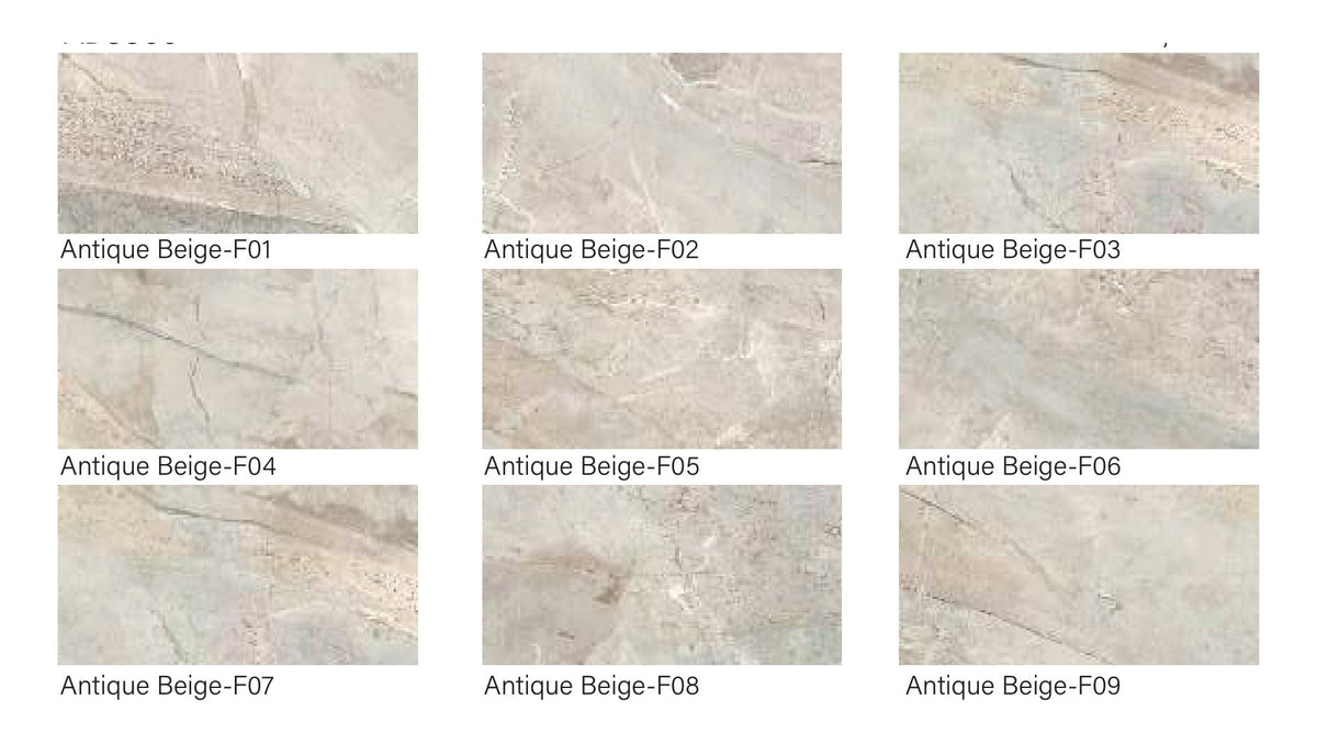 SeraPool Natural Antique Beige porcelain pool tile, all nine faces shipped mixed for random installation