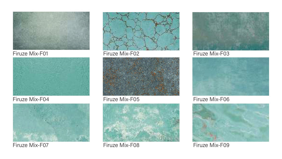 SeraPool Natural Firuze Mix porcelain pool tile, all nine faces shipped mixed for random installation