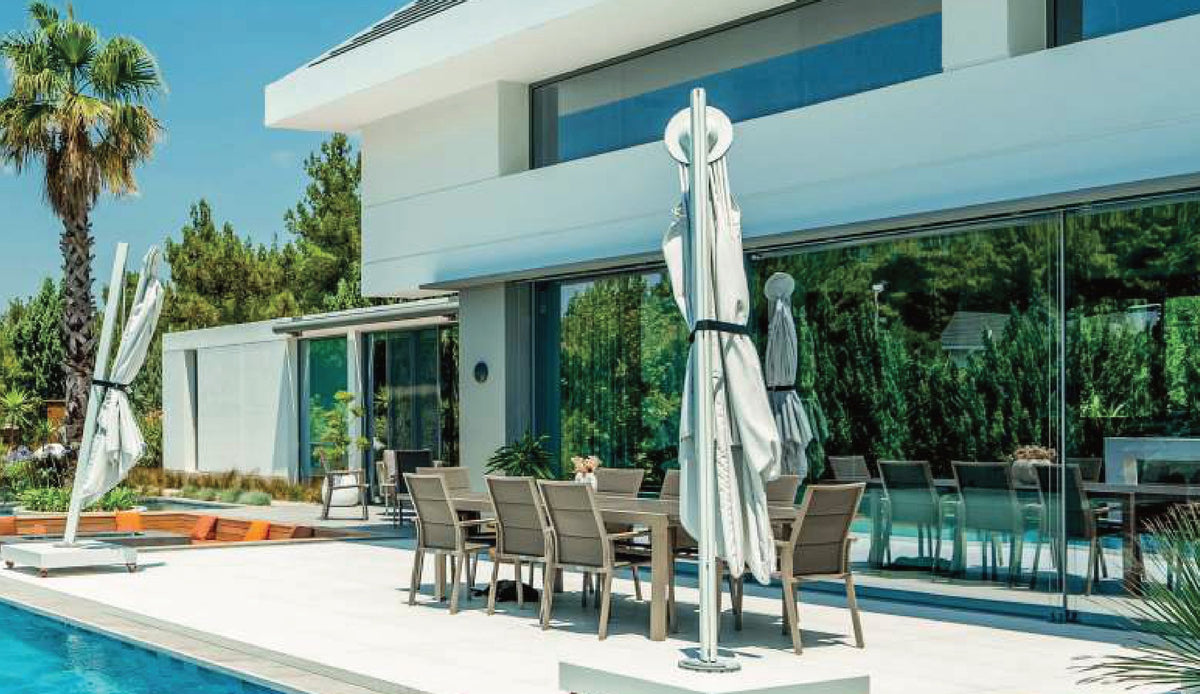 SeraPool Natural Piazza Cobalt porcelain pool tile, close-up of a finished pool surface