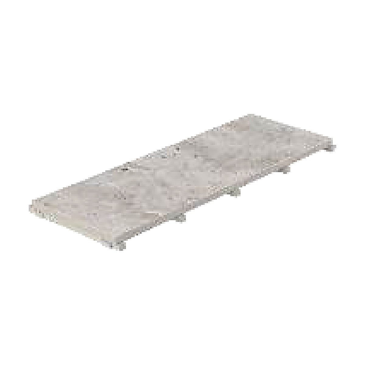 Silver Travertine porcelain concealed drain grate for perimeter overflow pools