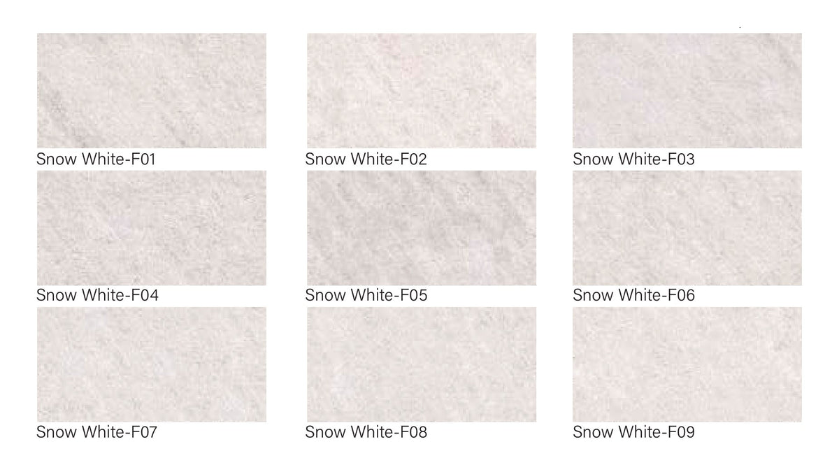 SeraPool Natural Snow White porcelain pool tile, all nine faces shipped mixed for random installation