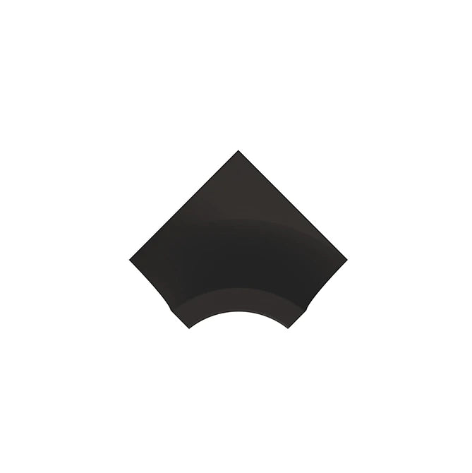 SeraPool Relax Black on Black concave porcelain base corner trim for pools and spas