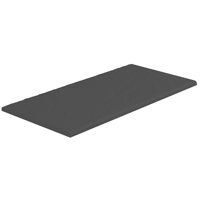 SeraPool Relax Black on Black double-beveled porcelain pool edge trim