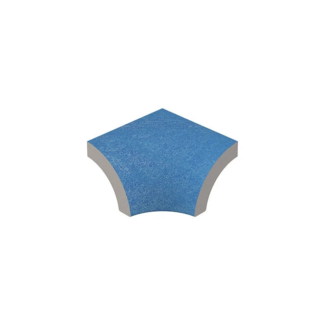 SeraPool Relax Blue convex porcelain base corner trim for pools and spas