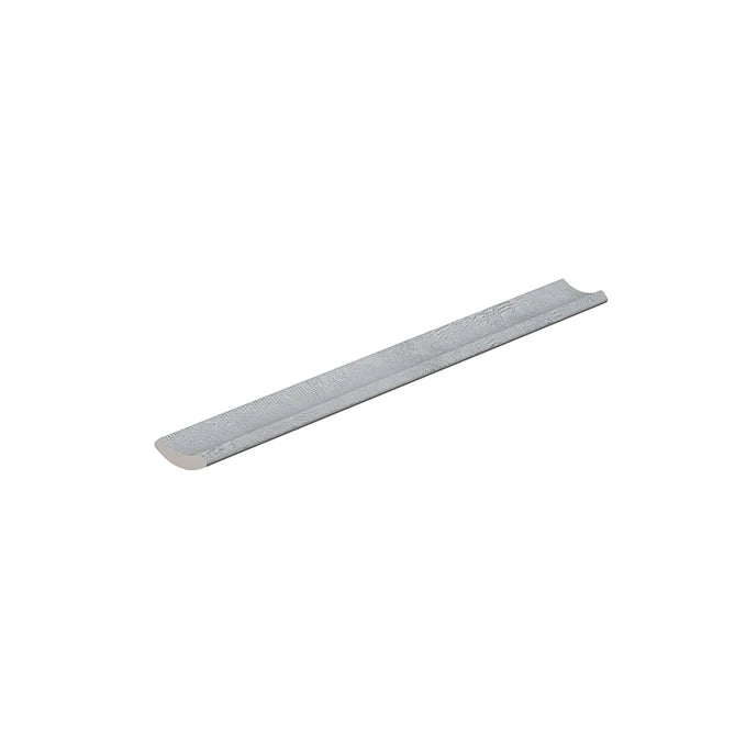 SeraPool Relax Cemento Grey porcelain concave trim for smooth pool wall and floor junctions.