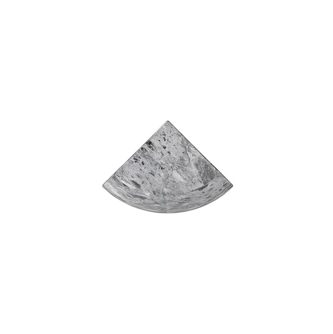 SeraPool Relax Ceppo Terrazzo Grey porcelain convex corner piece with a rounded pool-edge profile.