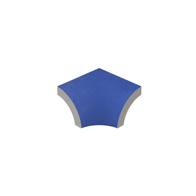 SeraPool Relax Pastel Cobalt convex porcelain base corner trim for pools and spas