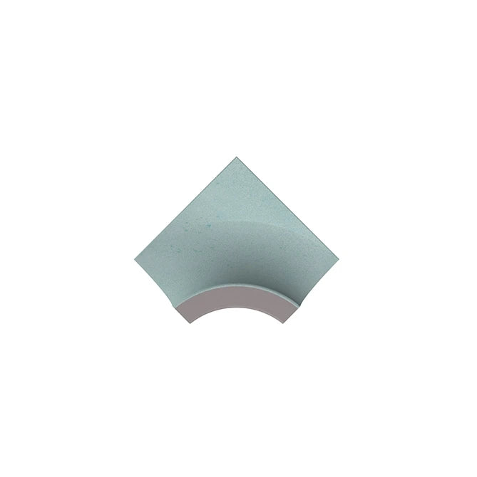 SeraPool Relax Pastel Turquoise concave porcelain base corner trim for pools and spas