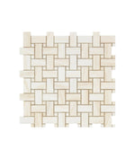 Vanilla Onyx Stone Basketweave Mosaic Tile Polished - mosaic