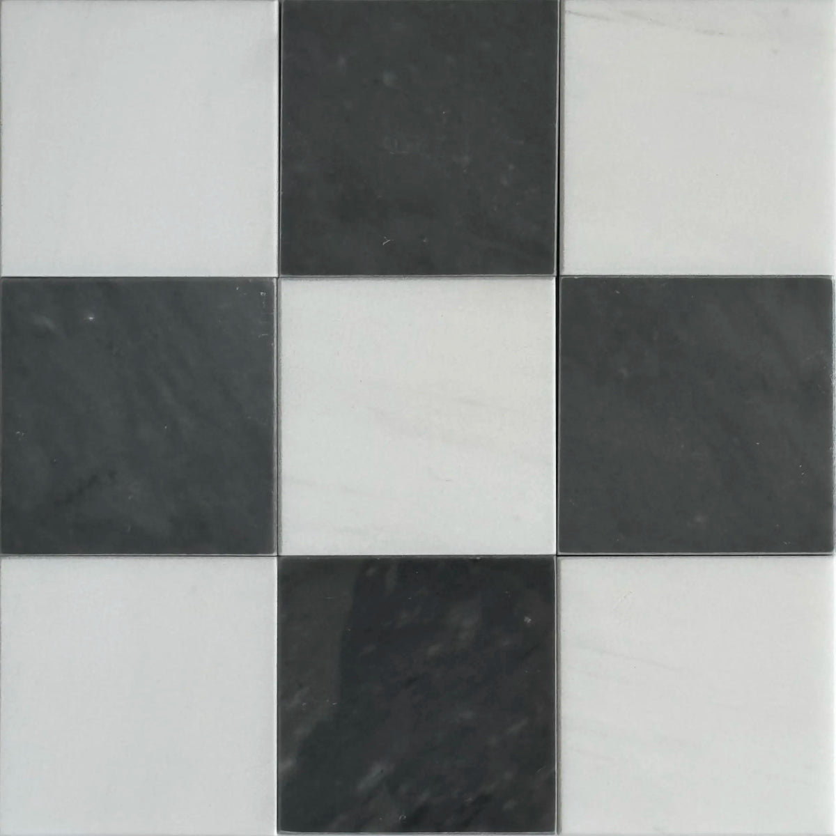 Alternate checkerboard reference using light onyx rather than Bianco Dolomite; not the exact listed pairing.