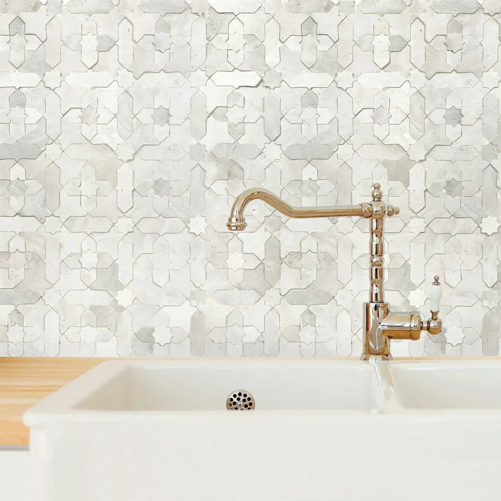 Moroccan Handcrafted Zellige Kitchen Backsplash Mosaic Tiles