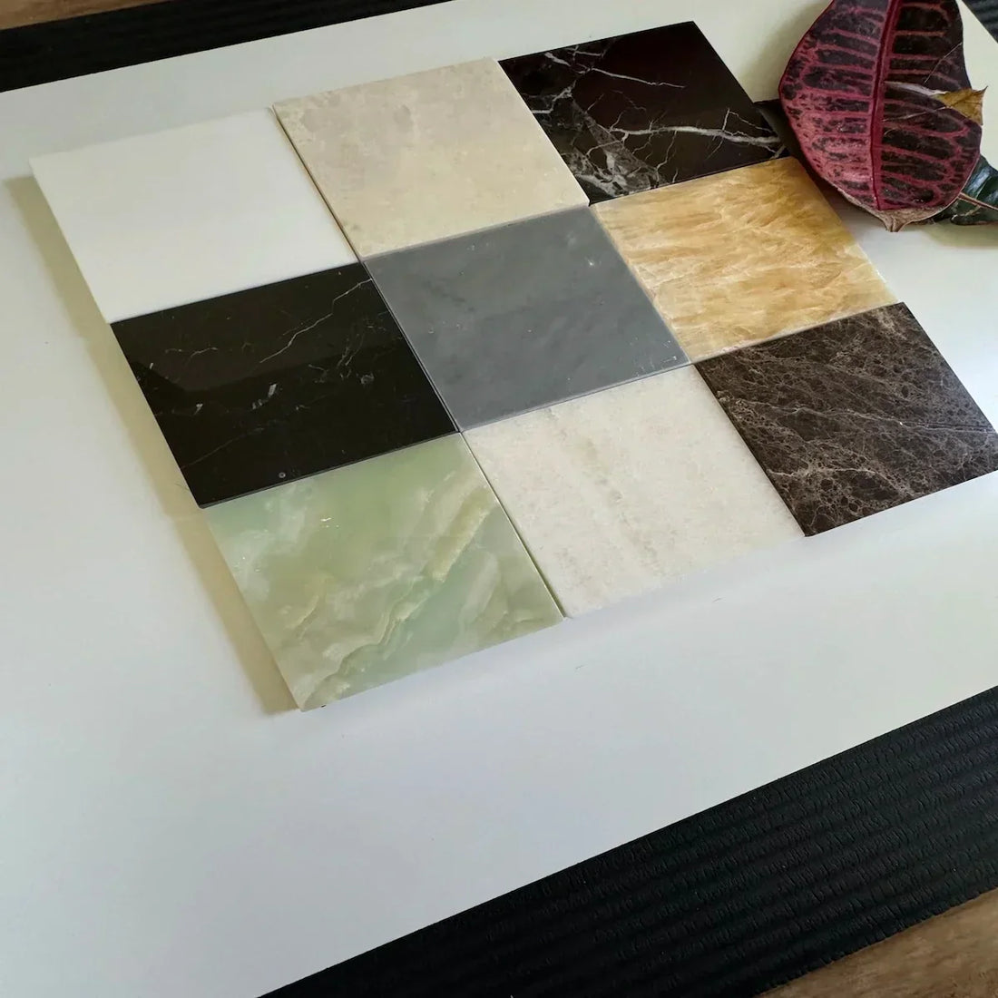Classic Charm to Your Kitchen with Natural Stone Checkerboard Designs