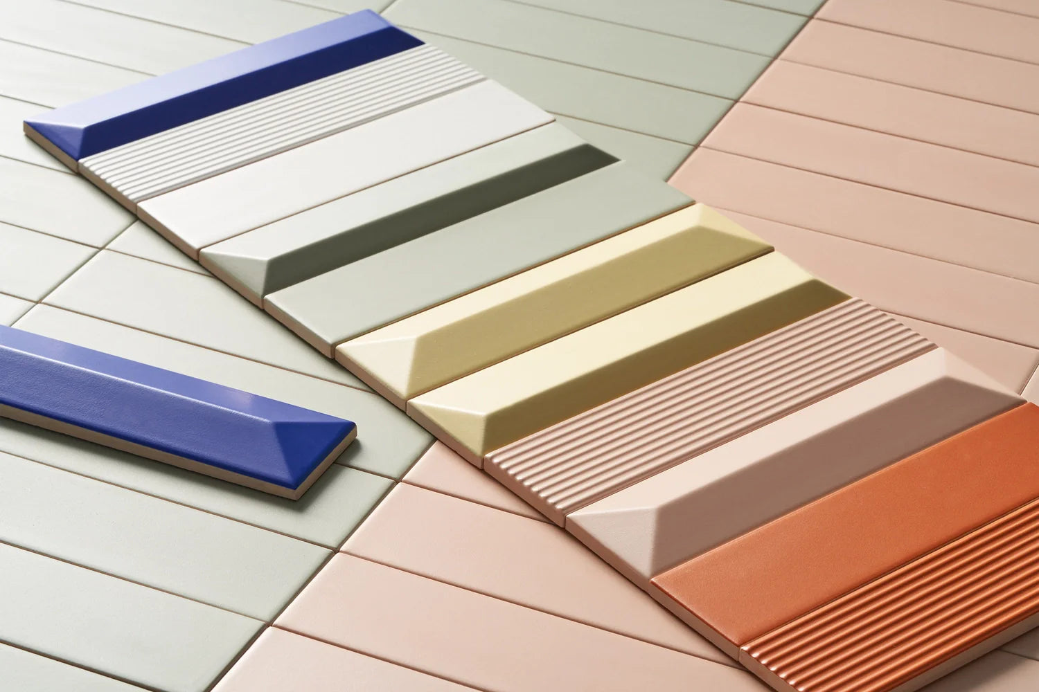 Rhythm Wall Ceramic Tile Collection: Showcasing color and texture options