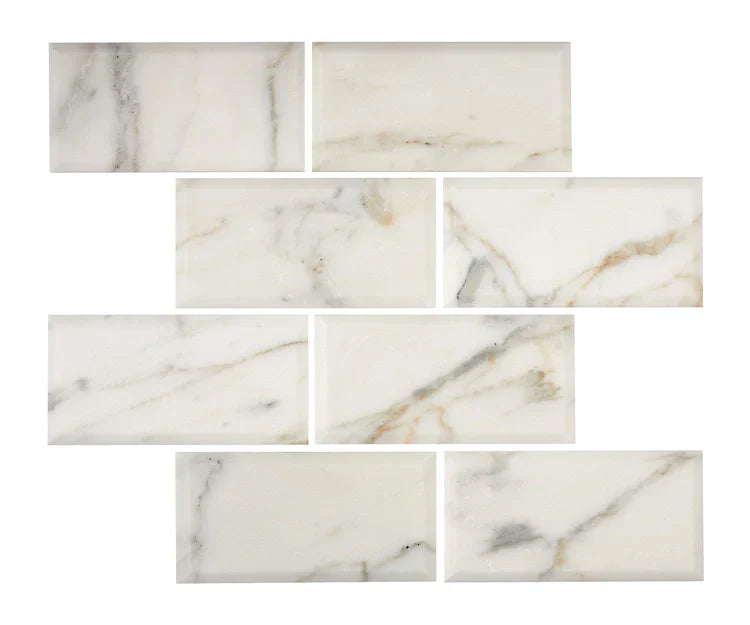 Calacatta Gold Marble Subway Tile for Elegant Backsplashes