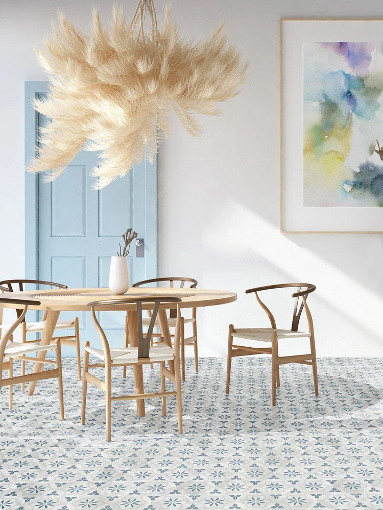 Azure Drift Hexagonal Floor Tiles_ Fez Collection