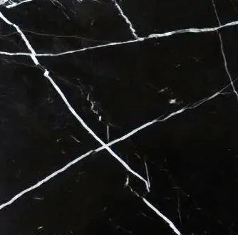 Nero Marquina Marble: Tileless black marble elegance for floors and walls