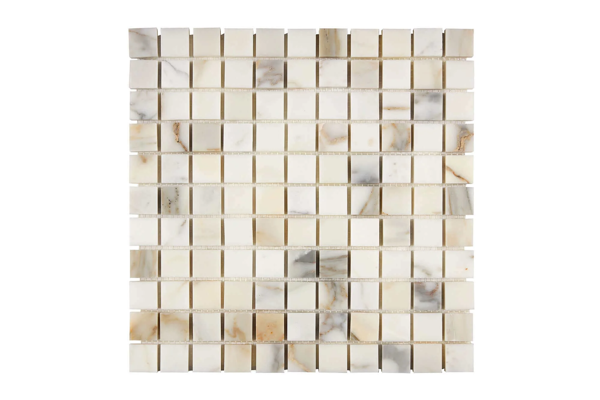 Calacatta Gold Mosaics are shown in this collection