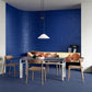 Cafe wall designed with Deep Azure Rhythm Wall Ceramic Tile