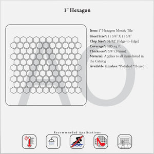 Honey Onyx Stone 1 In Hexagon Mosaic Tile Polished