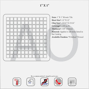 Ivory Travertine 1 x 1 Mosaic