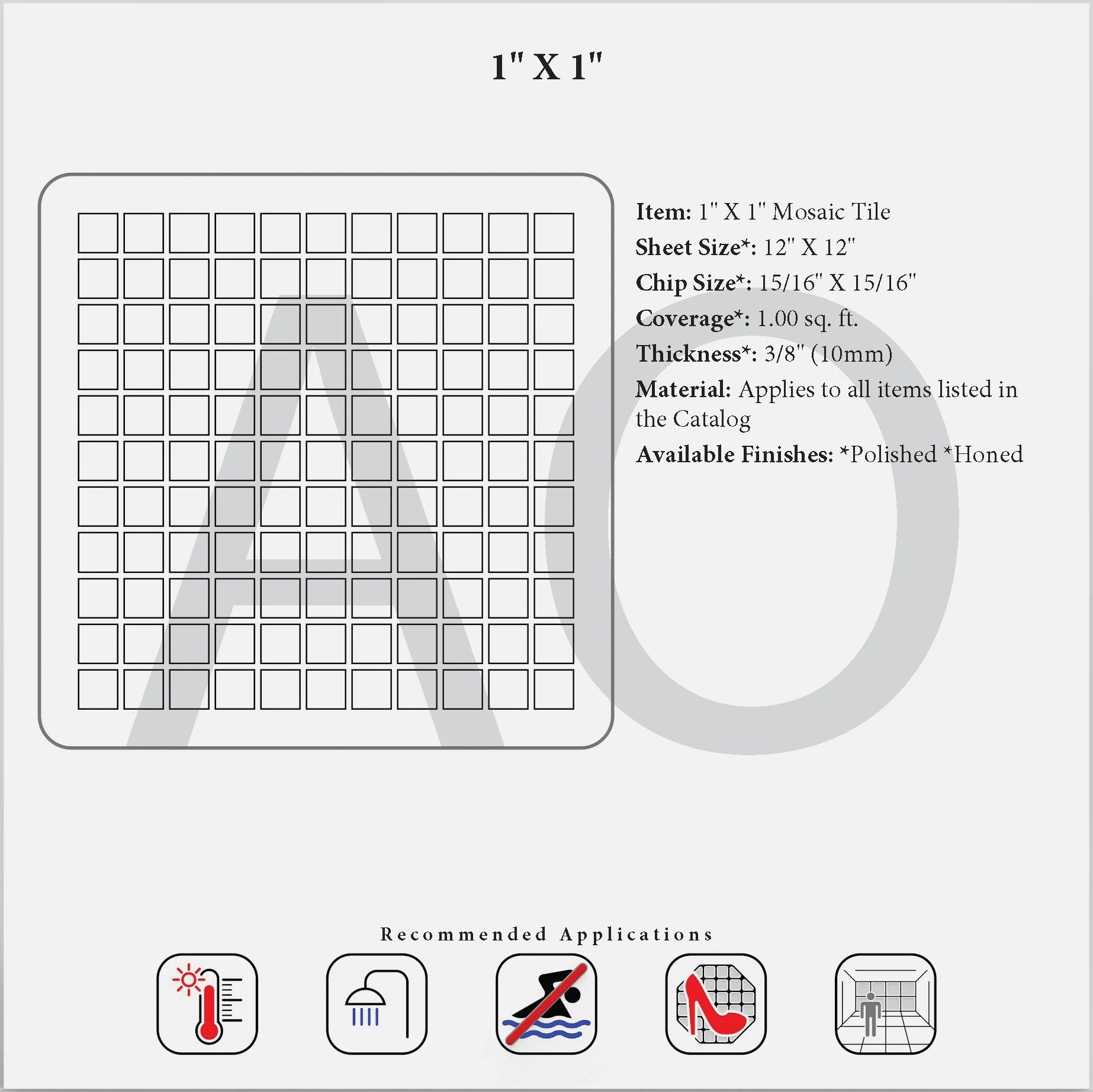 Carrara White Gioia Marble 1 x 1 Mosaic