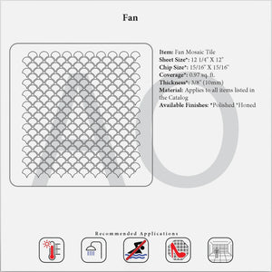 Honey Onyx Stone Fan (Fish-scale) Mosaic Tile Polished