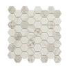 Crafted Elegance Hexagon Mosaic Tiles – Durable & Stylish Glass Mosaics - Arctic Veil