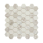 Arctic Veil hexagon mosaic tile from the Crafted Elegance Collection.