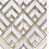 Art Deco Elegance Mosaic Tiles – Timeless Marble and Aluminum Design - Golden Glamour