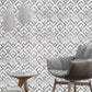 Showcasing Silver Radiance Mosaic Marble and Aluminum with Sleek Silver Tones.