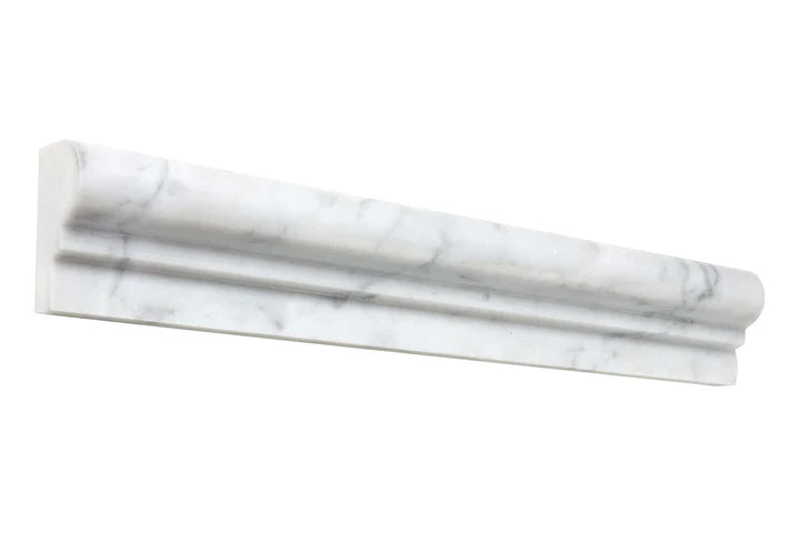 italian white carrara marble ogee liner commercial and residential interior and exterior shower backsplash countertop deck patio wall floor decorative