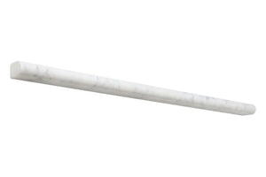 italian white carrara marble pencil liner 5/8 inch commercial and residential interior and exterior shower backsplash countertop deck patio wall floor decorative