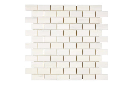 white dolomite dolomitic marble 1 x 2 mosaic tile commercial and residential interior and exterior shower backsplash countertop deck patio wall floor decorative