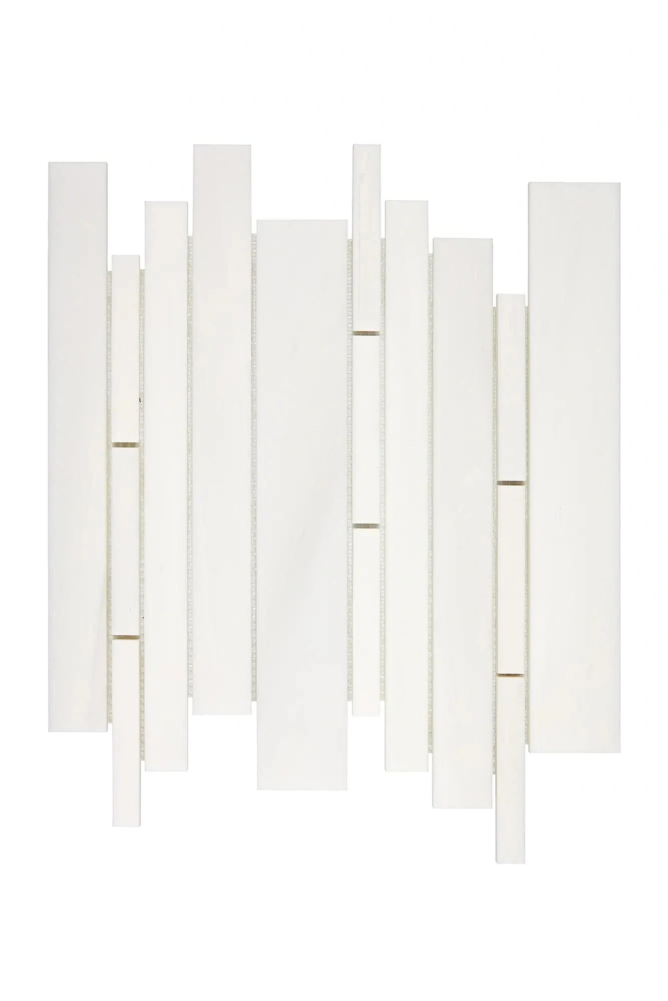 Bianco Dolomite Random Strip Mosaic - mosaic  