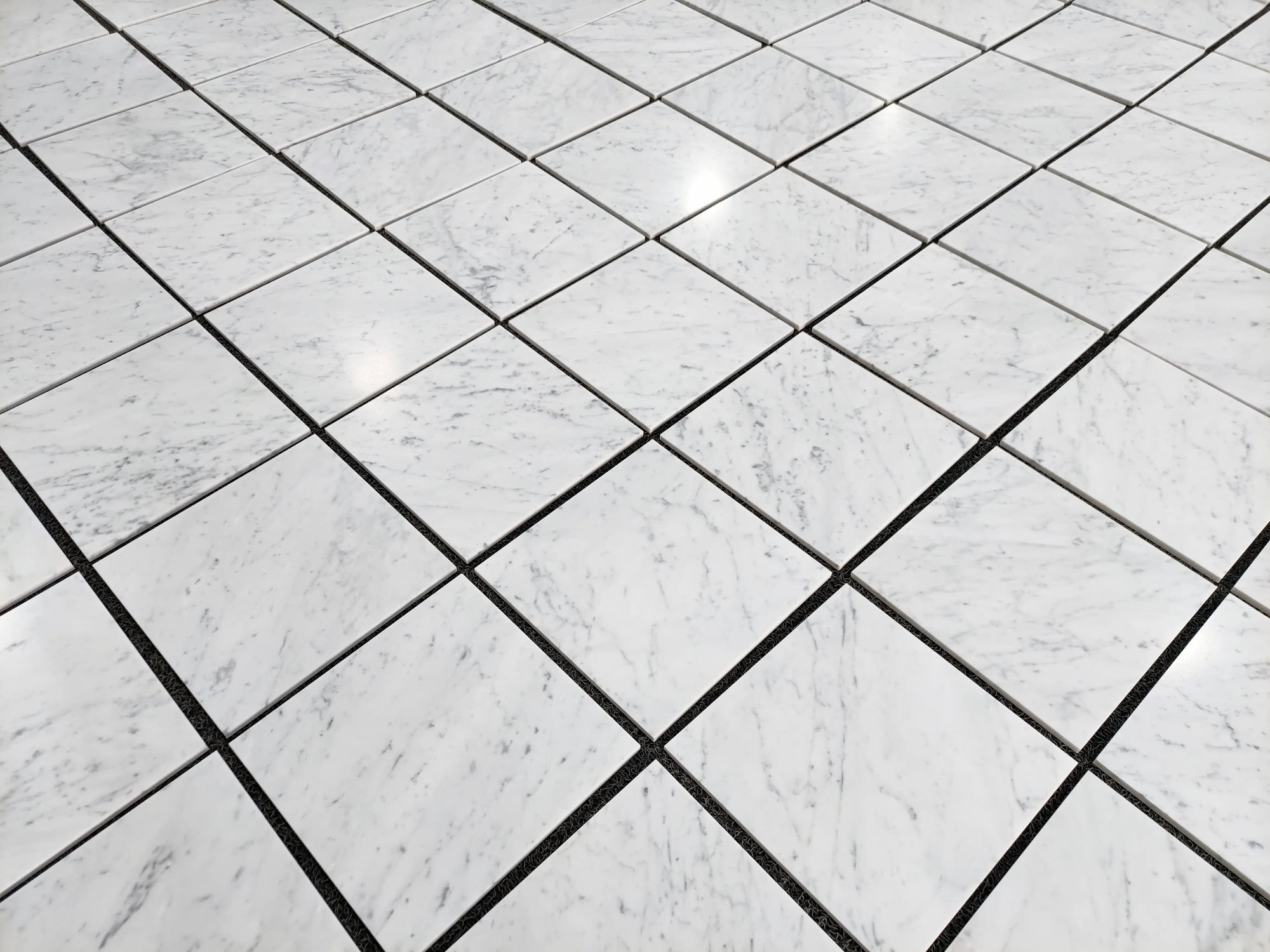 12x12 Bianco Carrara_White Carrara Italian Marble Tiles_Dry-Lay for color selection