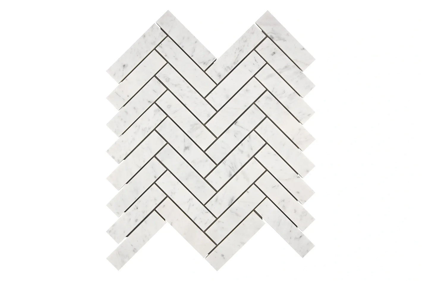 herringbone marble mosaic 1x4