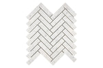 herringbone marble mosaic 1x4