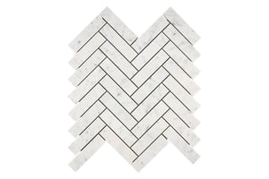 herringbone marble mosaic 1x4