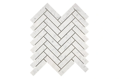 herringbone marble mosaic 1x4