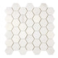 2 inch hexagon white marble mosaic tile