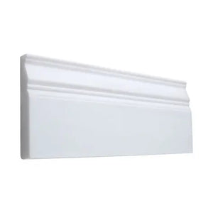 Bianco Dolomite polished marble 4¾×12 baseboard.