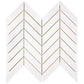 Bianco Dolomite Large Chevron Mosaic - mosaic  