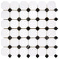 Bianco Dolomite Octagonal Mosaic with Black Dots - mosaic  