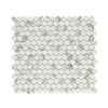 Blended Elegance Glass Mosaics – Chevron, Triangle, Pebble, & more - White Carrara