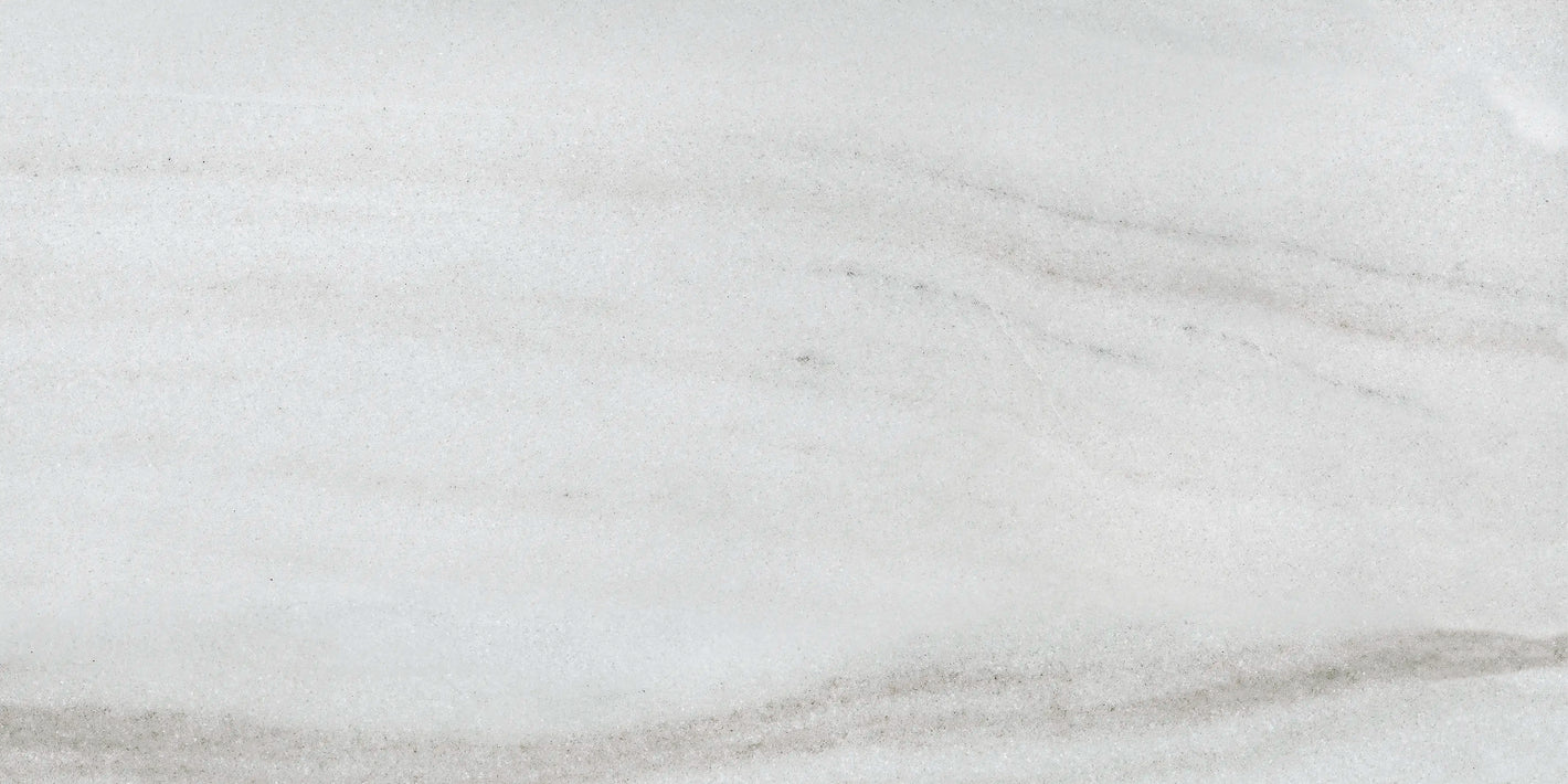 Alpine White porcelain tile, 12x24, polished finish from Timeless Elegance Collection.