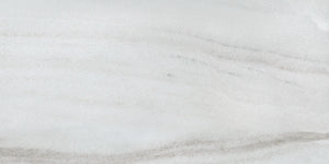 Alpine White porcelain tile, 12x24, polished finish from Timeless Elegance Collection.