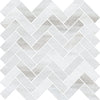 Timeless Elegance: Glazed Porcelain Mosaic - Alpine White